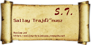 Sallay Trajánusz névjegykártya